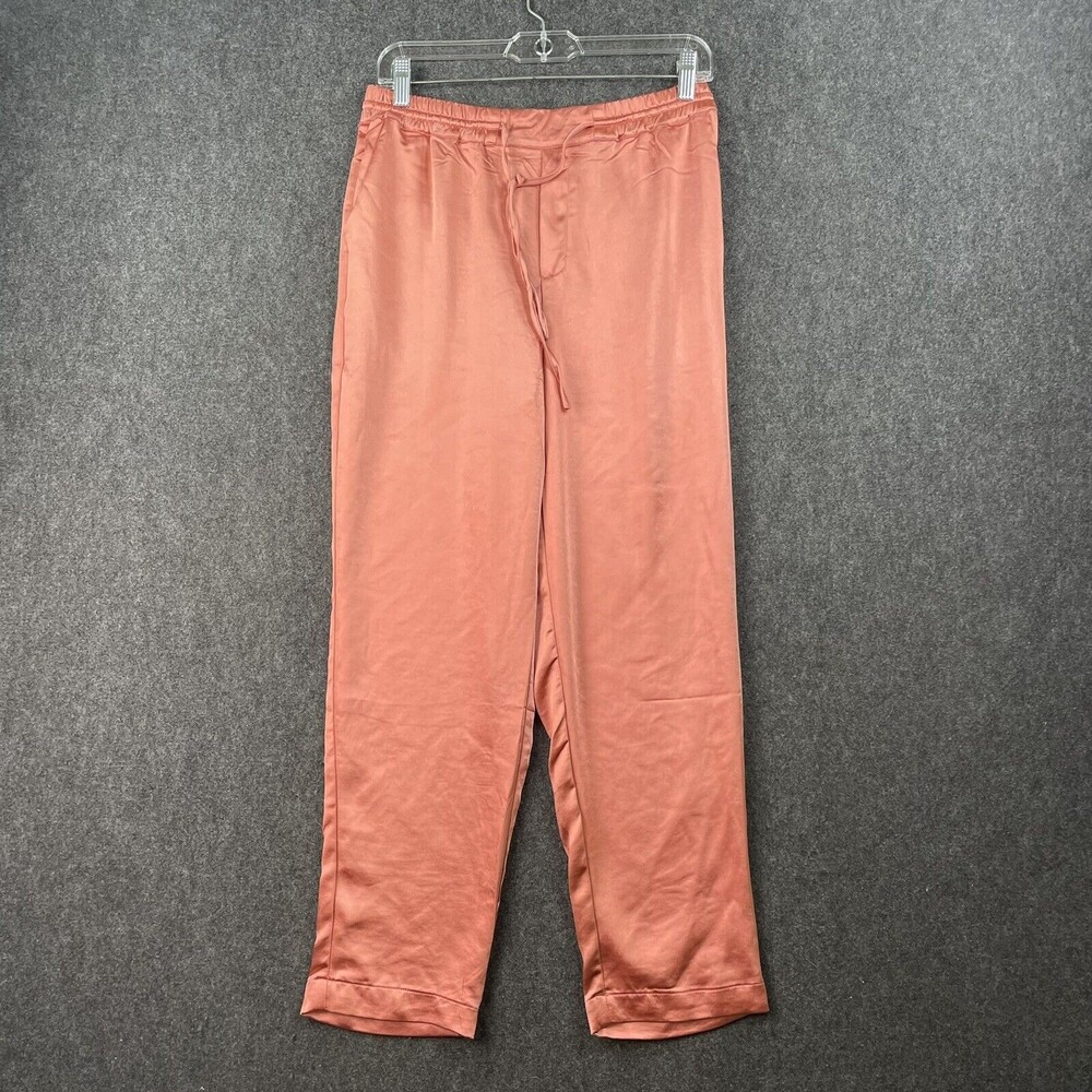 NWT Skies Are Blue Joggers With Pockets Size Small Satin Copper Orange
